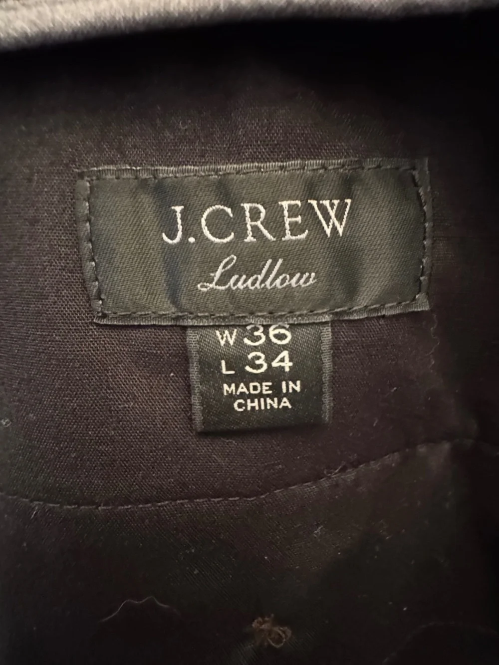 J.Crew Men's Ludlow Pants Wool Navy Blue 36 x 34